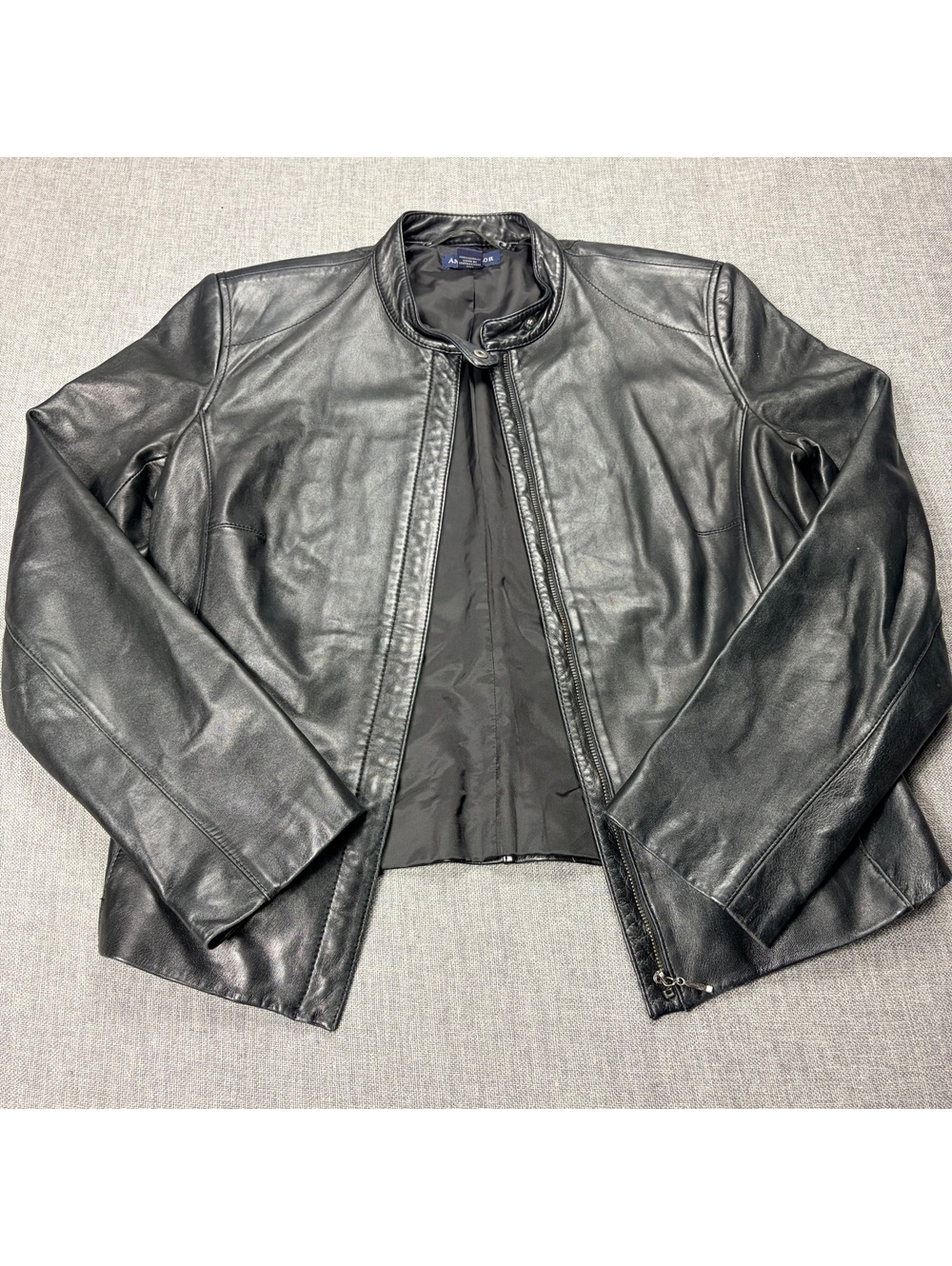 Ann Taylor Women's Black Leather Jacket Size M
